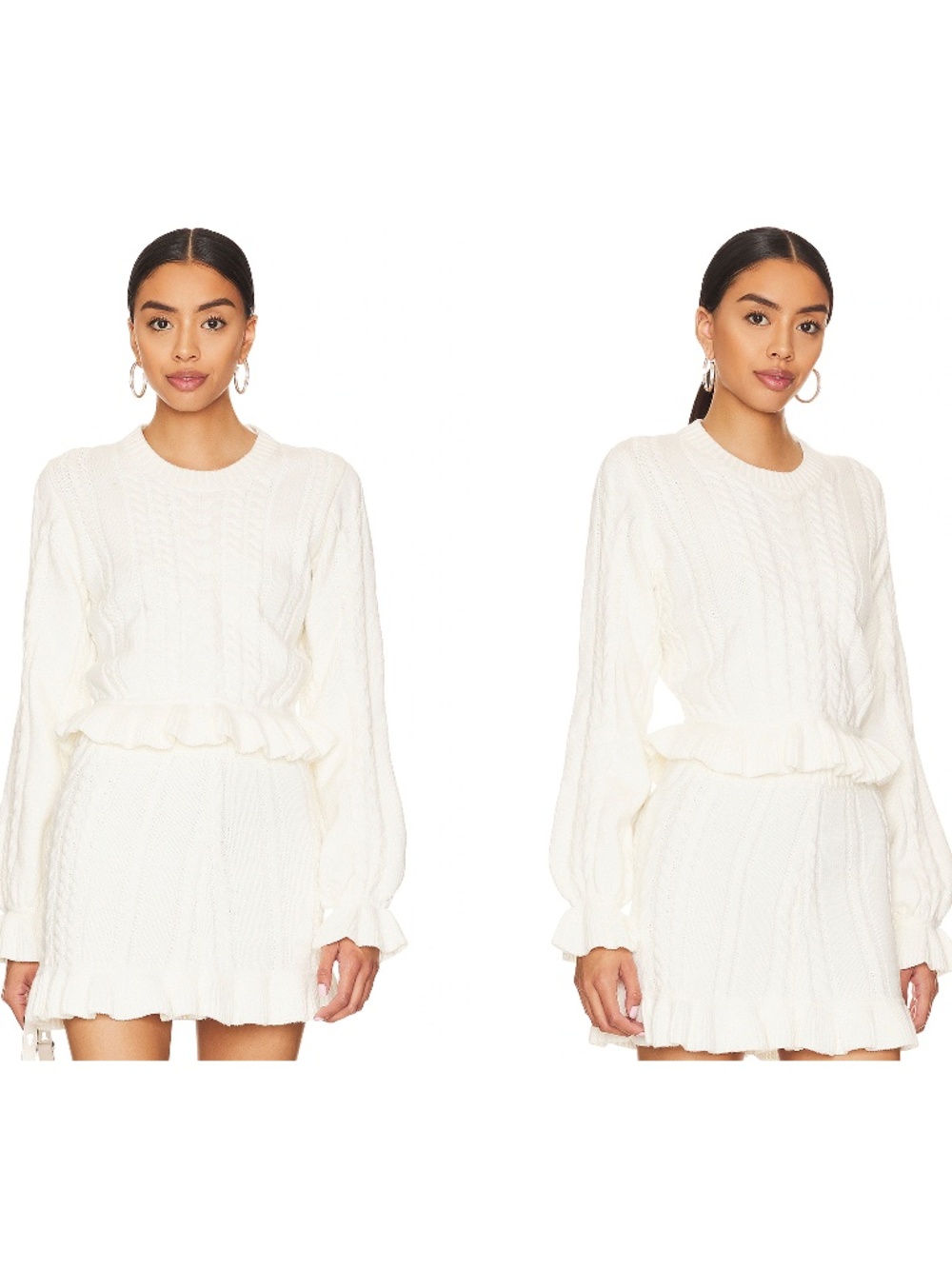 NWT SHOW ME YOUR MUMU x REVOLVE | Ridley Ruffle Sweater & Skirt Set | Size M & S